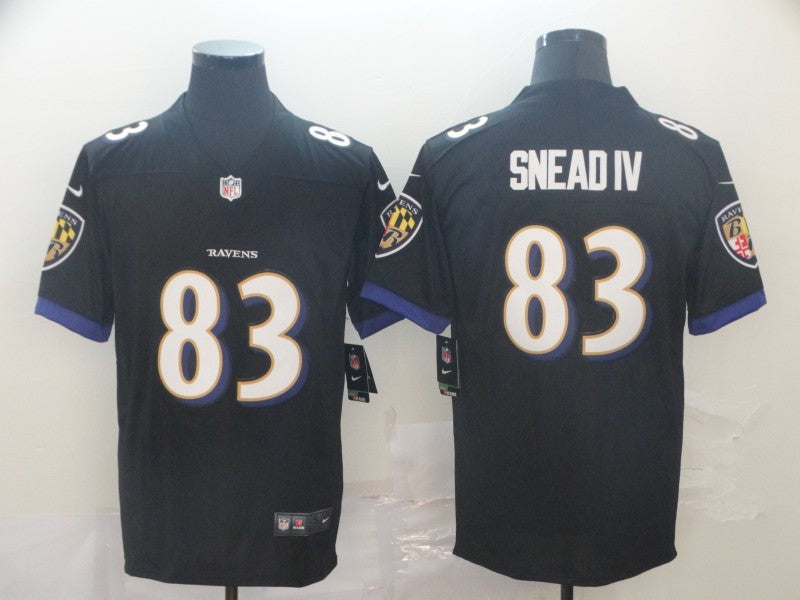 Men's Baltimore Ravens Willie Snead IV Black Game Jersey football jersey product view 1