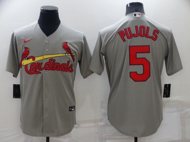 Men's St. Louis Cardinals Albert Pujols Gray Replica Baseball Jersey baseball jersey product view 1