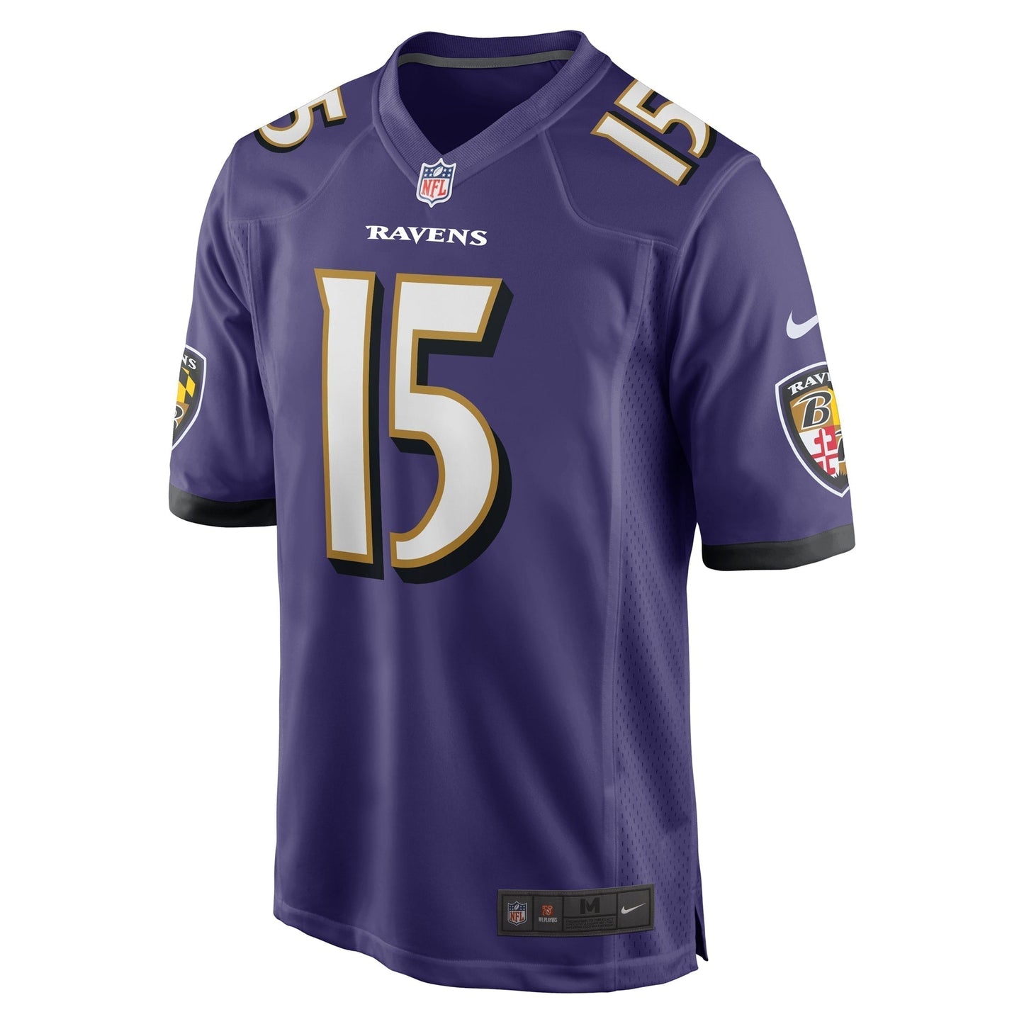 Nelson Agholor Baltimore Ravens Game Jersey - Purple football jersey product view 2