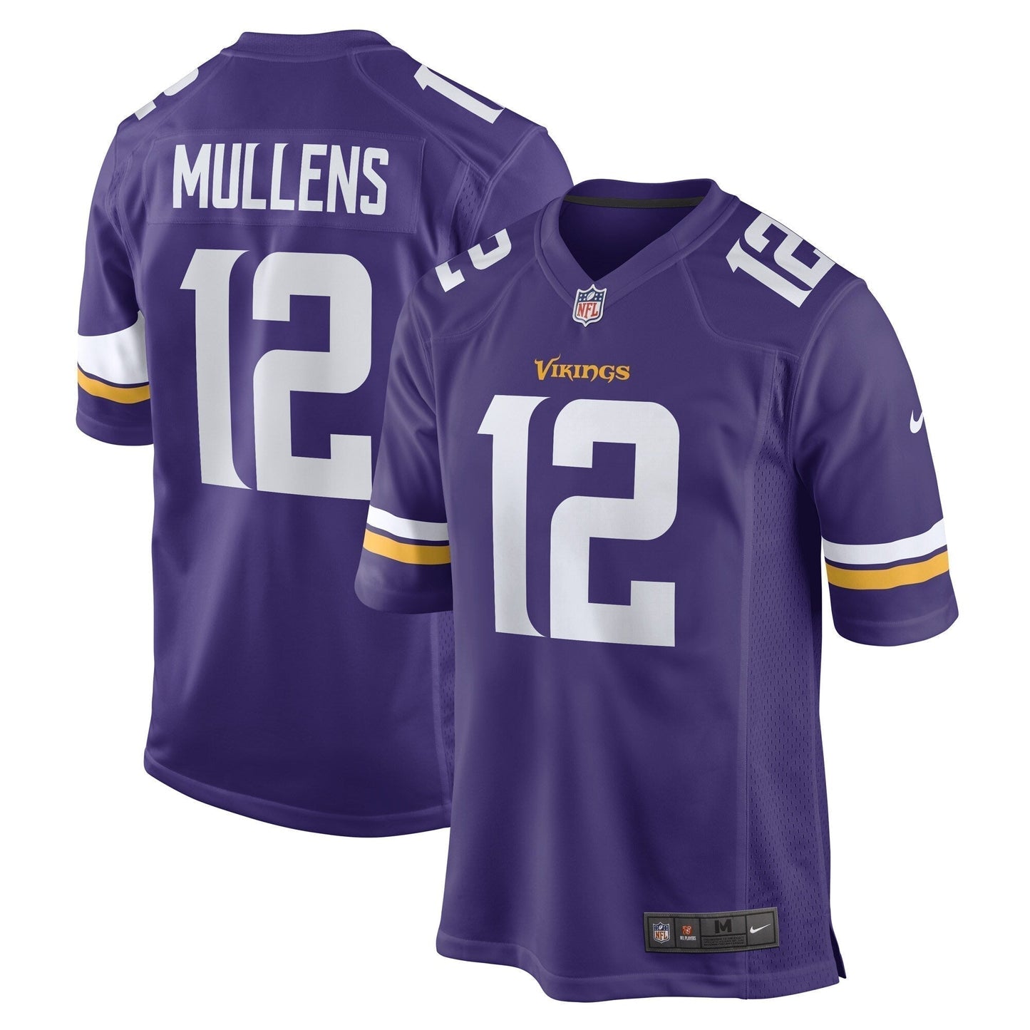 Nick Mullens Minnesota Vikings Game Jersey - Purple football jersey product view 1