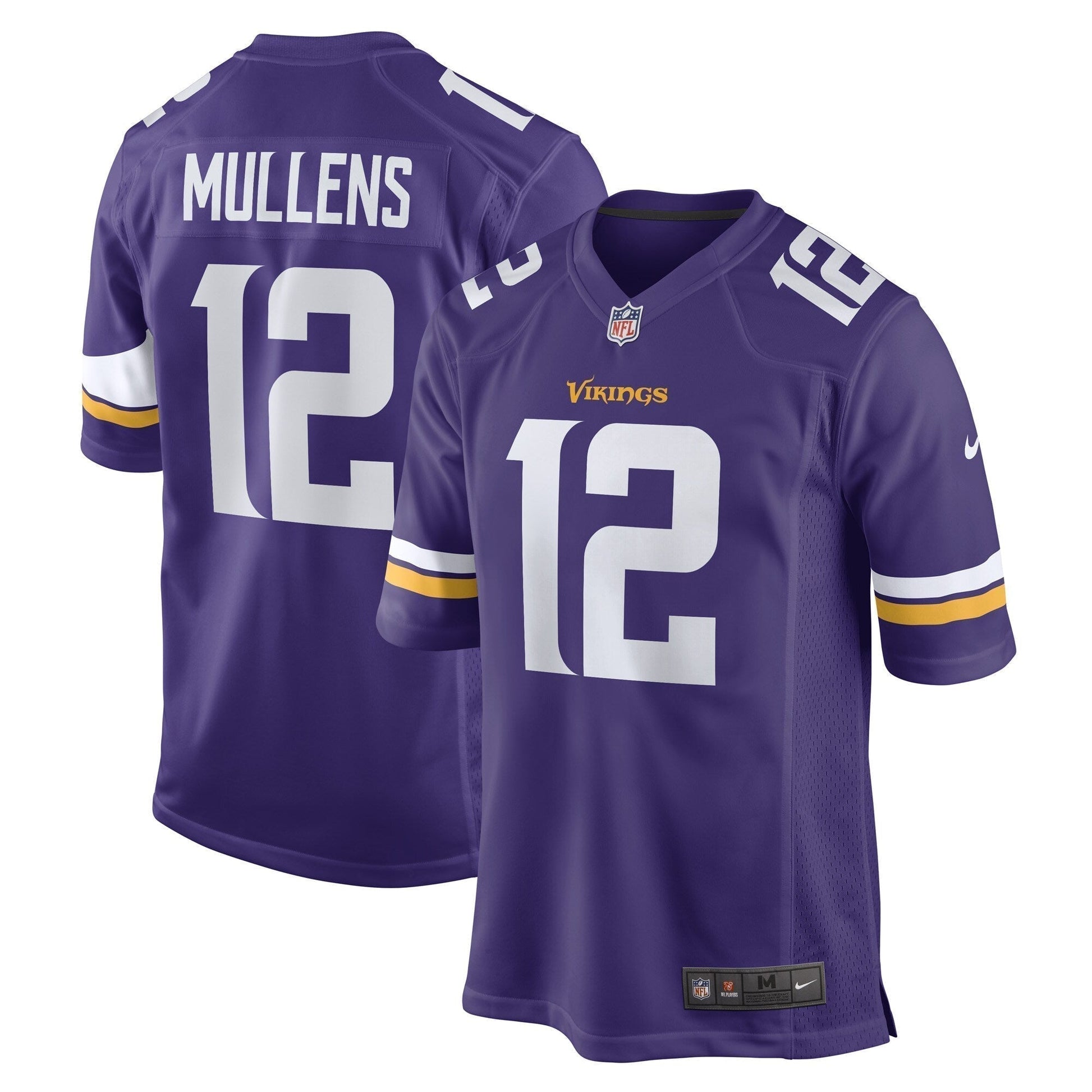 Nick Mullens Minnesota Vikings Game Jersey - Purple football jersey product view 1
