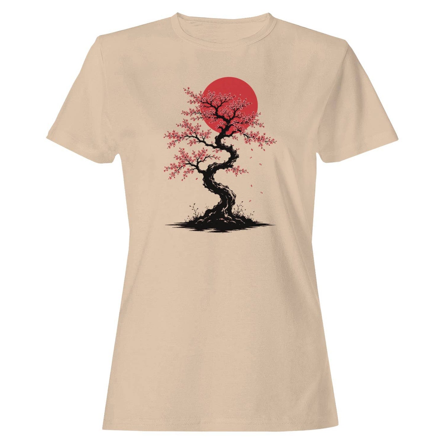 Cherry Blossom Tree Red Sun Women's T-Shirt Unisex T-shirt, Sweatshirt, Hoodie, Long Sleeve Tee - T-Shirt, Sweatshirt, Hoodie