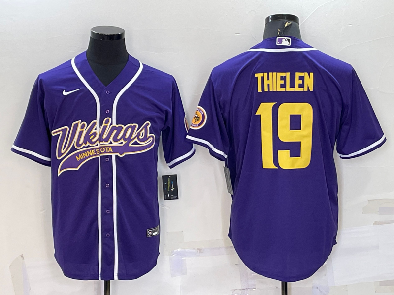 Men's Minnesota Vikings Adam Thielen #19 Purple Player Jersey1 Joint Edition football jersey product view 1