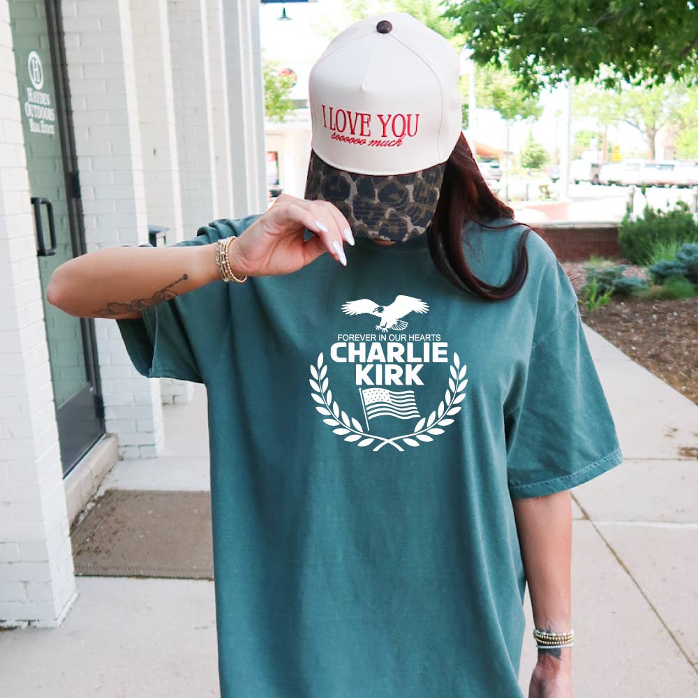 Charlie Kirk, Forever in Our Hearts T-Shirt Unisex T-shirt, Sweatshirt, Hoodie, Long Sleeve Tee - T-Shirt, Sweatshirt, Hoodie