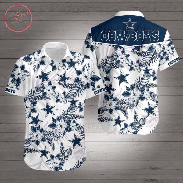 Dallas Cowboys Amidst Blossoming Starflowers on Hawaiian Shirt Unisex T-shirt, Sweatshirt, Hoodie, Long Sleeve Tee - T-Shirt, Sweatshirt, Hoodie