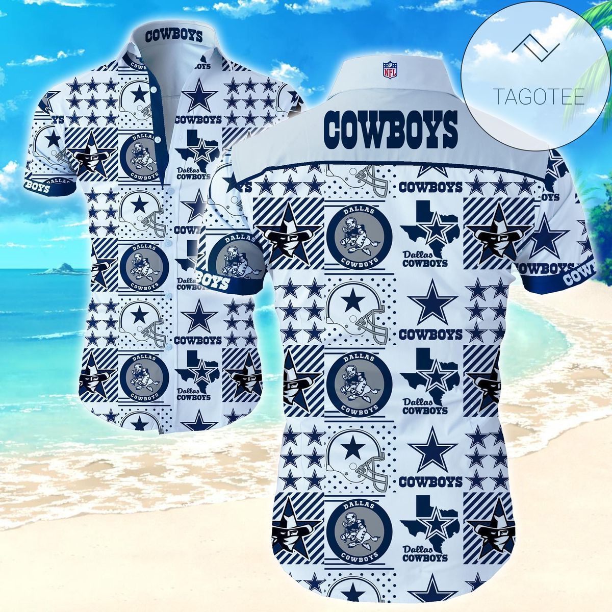 Dallas Cowboys Hawaiian Shirt Shirts Summer Button Up Shirt Unisex T-shirt, Sweatshirt, Hoodie, Long Sleeve Tee - T-Shirt, Sweatshirt, Hoodie