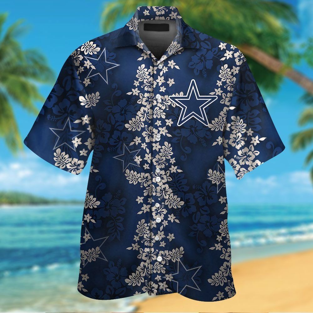 Dallas Cowboys Short Sleeve Button Up Tropical Hawaiian Shirt VER01 Unisex T-shirt, Sweatshirt, Hoodie, Long Sleeve Tee - T-Shirt, Sweatshirt, Hoodie