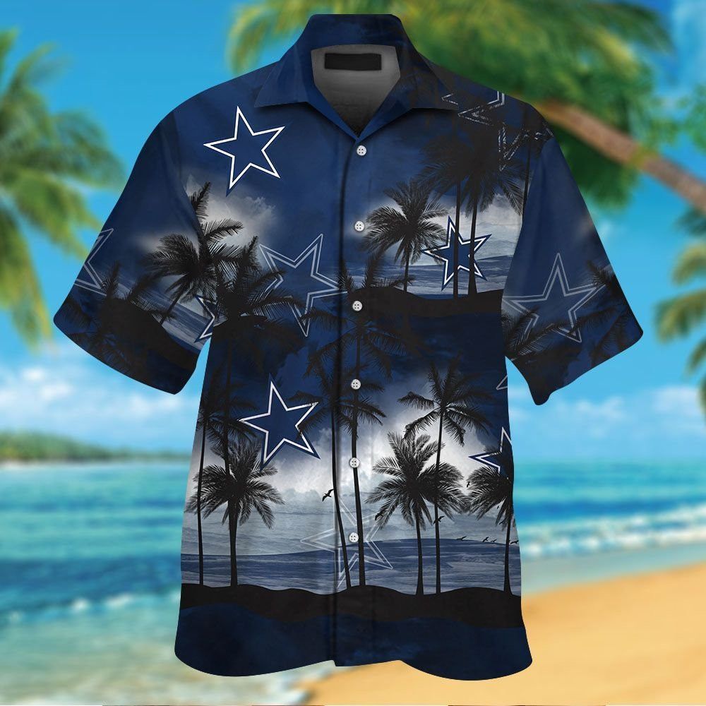 Dallas Cowboys Short Sleeve Button Up Tropical Hawaiian Shirt VER012 Unisex T-shirt, Sweatshirt, Hoodie, Long Sleeve Tee - T-Shirt, Sweatshirt, Hoodie