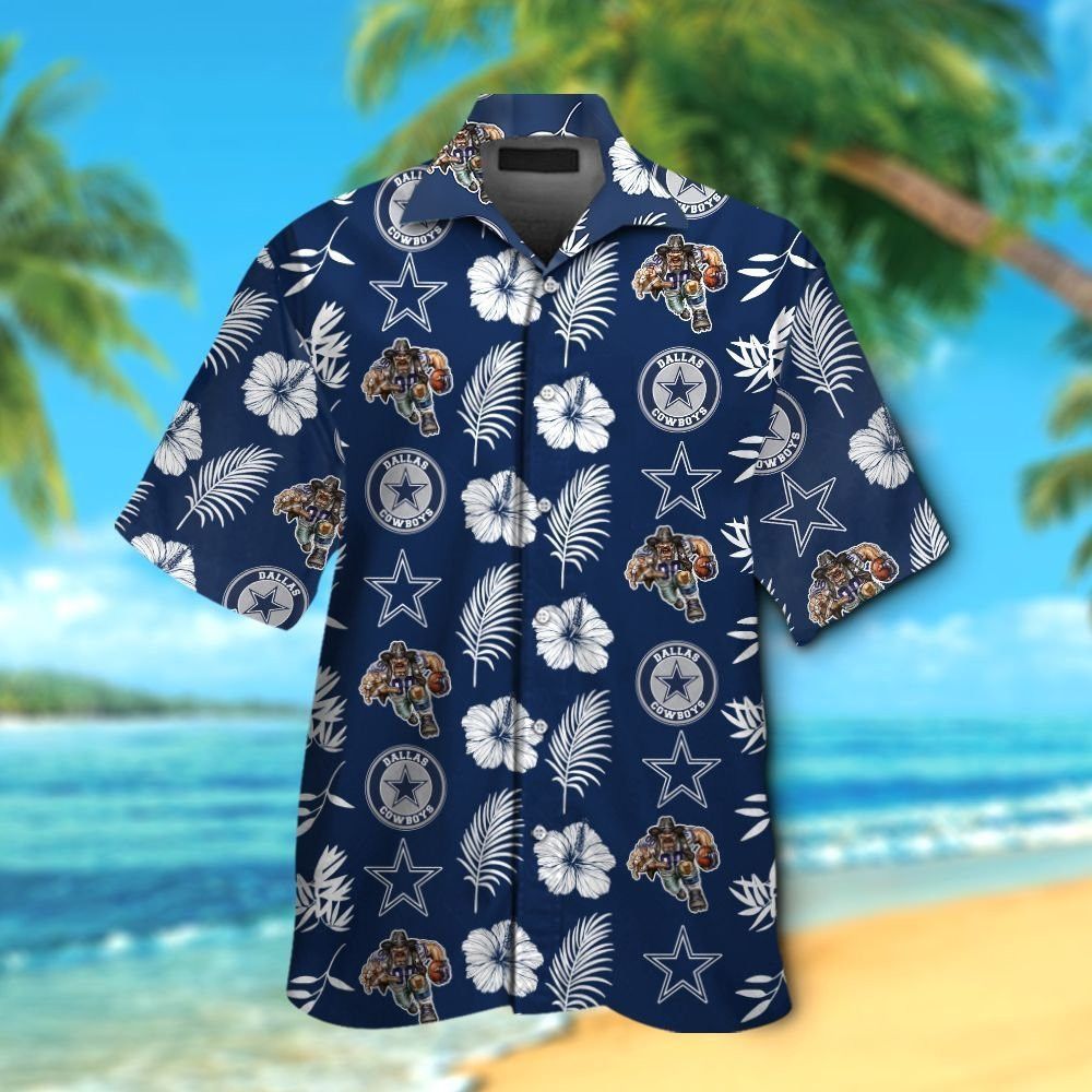 Dallas Cowboys Short Sleeve Button Up Tropical Hawaiian Shirt VER014 Unisex T-shirt, Sweatshirt, Hoodie, Long Sleeve Tee - T-Shirt, Sweatshirt, Hoodie