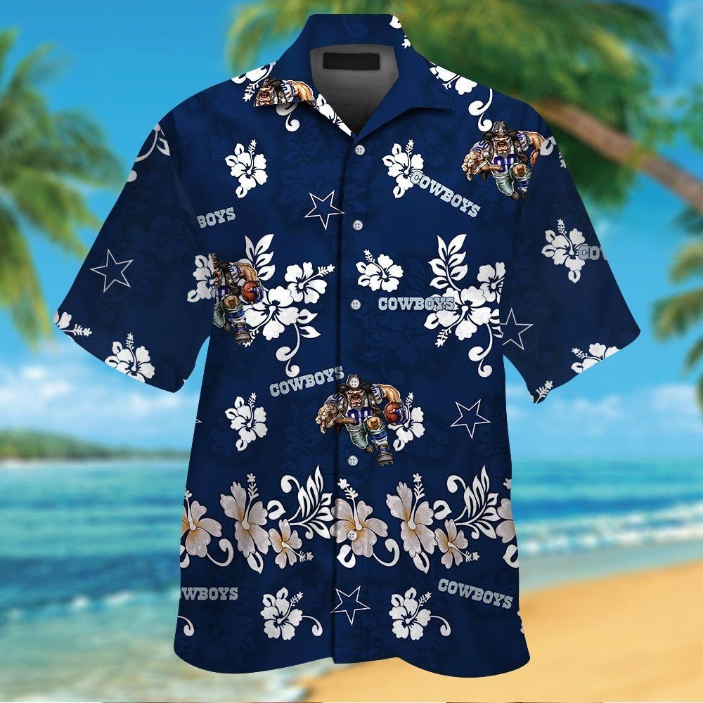 Dallas Cowboys Short Sleeve Button Up Tropical Hawaiian Shirt VER016 Unisex T-shirt, Sweatshirt, Hoodie, Long Sleeve Tee - T-Shirt, Sweatshirt, Hoodie