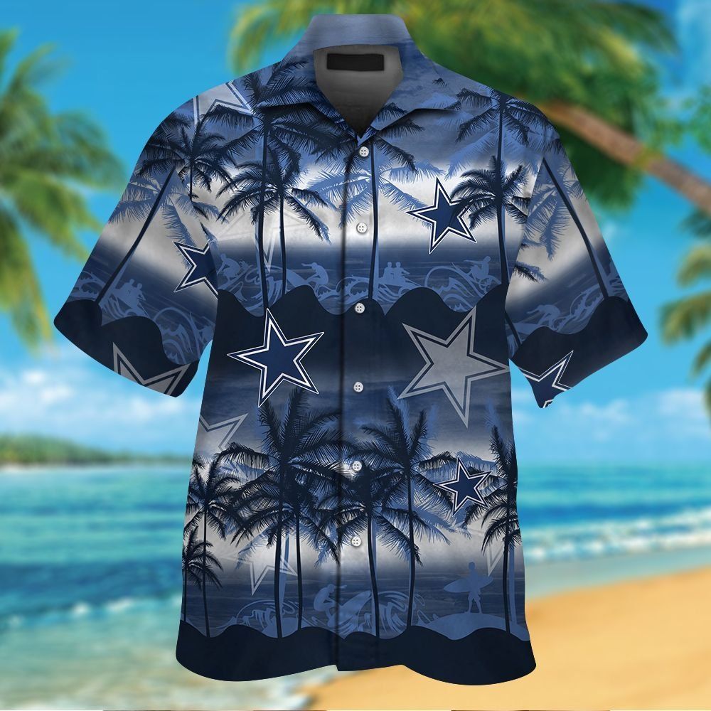 Dallas Cowboys Short Sleeve Button Up Tropical Hawaiian Shirt VER017 Unisex T-shirt, Sweatshirt, Hoodie, Long Sleeve Tee - T-Shirt, Sweatshirt, Hoodie