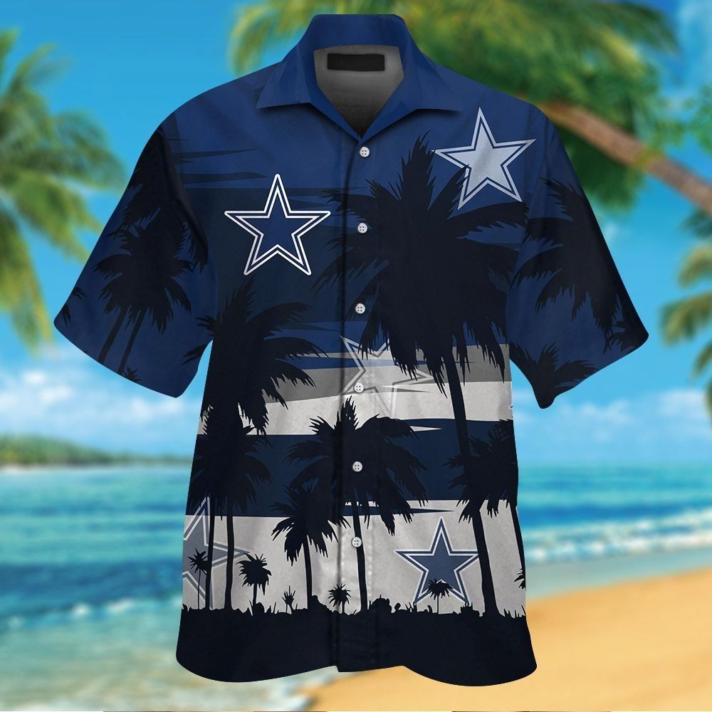 Dallas Cowboys Short Sleeve Button Up Tropical Hawaiian Shirt VER019 Unisex T-shirt, Sweatshirt, Hoodie, Long Sleeve Tee - T-Shirt, Sweatshirt, Hoodie