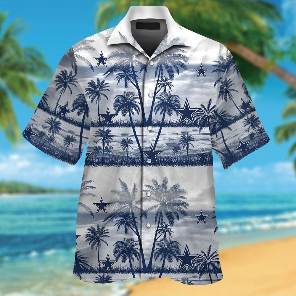 Dallas Cowboys Short Sleeve Button Up Tropical Hawaiian Shirt VER02 Unisex T-shirt, Sweatshirt, Hoodie, Long Sleeve Tee - T-Shirt, Sweatshirt, Hoodie