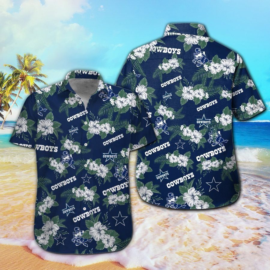 Dallas Cowboys Short Sleeve Button Up Tropical Hawaiian Shirt VER021 Unisex T-shirt, Sweatshirt, Hoodie, Long Sleeve Tee - T-Shirt, Sweatshirt, Hoodie