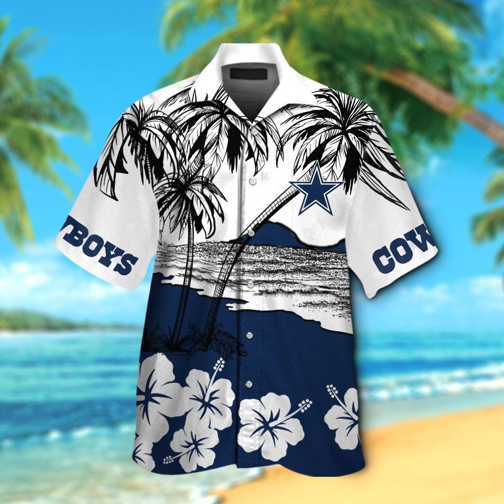 Dallas Cowboys Short Sleeve Button Up Tropical Hawaiian Shirt VER023 Unisex T-shirt, Sweatshirt, Hoodie, Long Sleeve Tee - T-Shirt, Sweatshirt, Hoodie