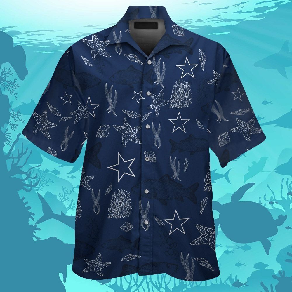Dallas Cowboys Short Sleeve Button Up Tropical Hawaiian Shirt VER024 Unisex T-shirt, Sweatshirt, Hoodie, Long Sleeve Tee - T-Shirt, Sweatshirt, Hoodie