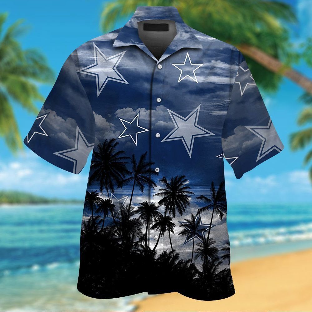 Dallas Cowboys Short Sleeve Button Up Tropical Hawaiian Shirt VER027 Unisex T-shirt, Sweatshirt, Hoodie, Long Sleeve Tee - T-Shirt, Sweatshirt, Hoodie