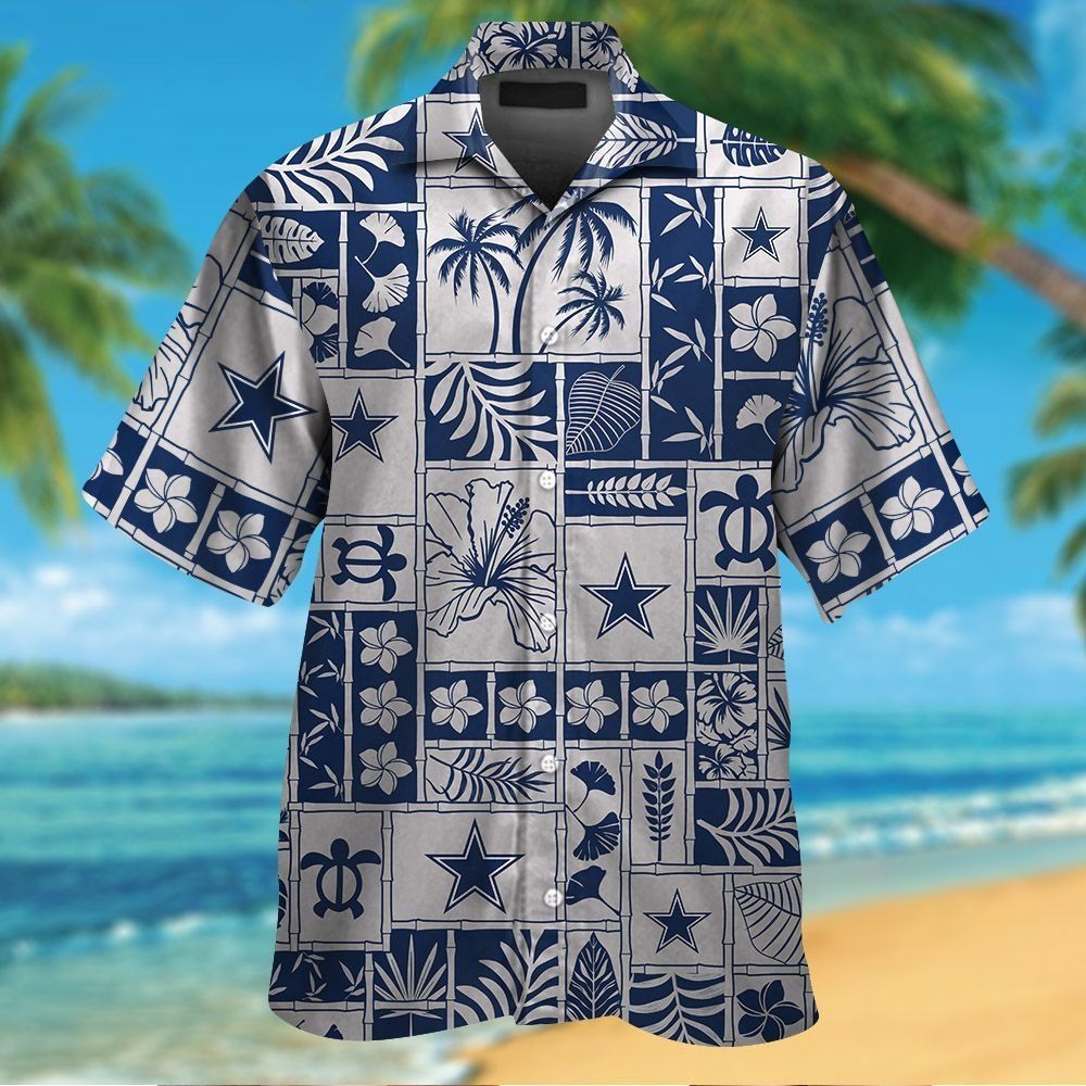 Dallas Cowboys Short Sleeve Button Up Tropical Hawaiian Shirt VER028 Unisex T-shirt, Sweatshirt, Hoodie, Long Sleeve Tee - T-Shirt, Sweatshirt, Hoodie
