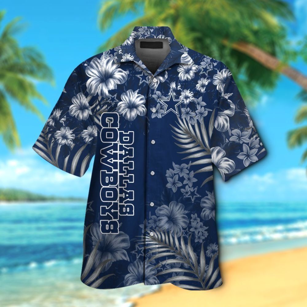 Dallas Cowboys Short Sleeve Button Up Tropical Hawaiian Shirt VER05 Unisex T-shirt, Sweatshirt, Hoodie, Long Sleeve Tee - T-Shirt, Sweatshirt, Hoodie