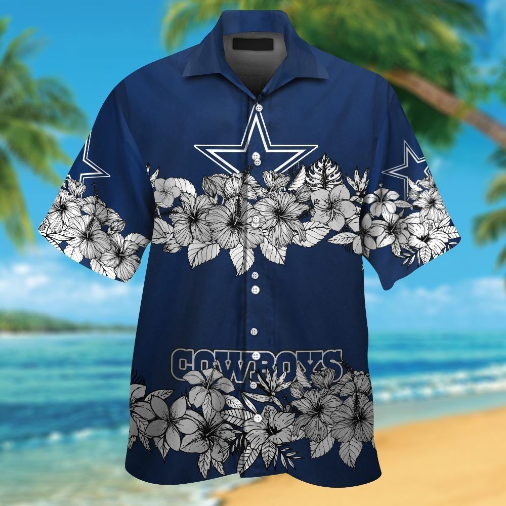 Dallas Cowboys Short Sleeve Button Up Tropical Hawaiian Shirt VER06 Unisex T-shirt, Sweatshirt, Hoodie, Long Sleeve Tee - T-Shirt, Sweatshirt, Hoodie