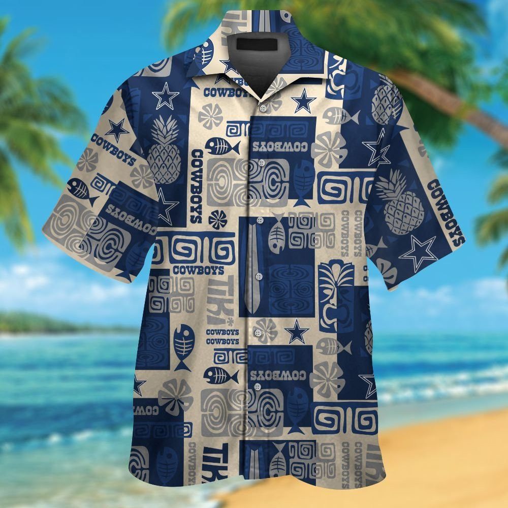 Dallas Cowboys Short Sleeve Button Up Tropical Hawaiian Shirt VER09 Unisex T-shirt, Sweatshirt, Hoodie, Long Sleeve Tee - T-Shirt, Sweatshirt, Hoodie
