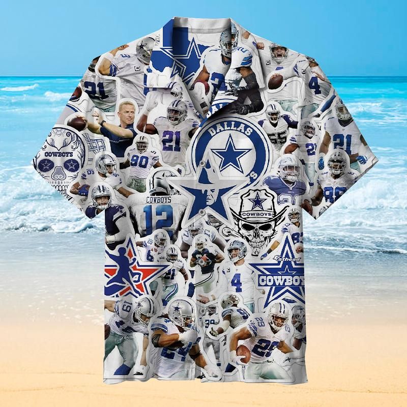 Dallas Cowboys Team Inspired Hawaiian Shirt Trend Unisex T-shirt, Sweatshirt, Hoodie, Long Sleeve Tee - T-Shirt, Sweatshirt, Hoodie