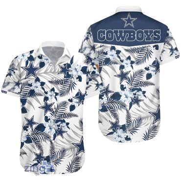 Dallas Cowboys Tropical Breeze Hawaiian Shirt Unisex T-shirt, Sweatshirt, Hoodie, Long Sleeve Tee - T-Shirt, Sweatshirt, Hoodie