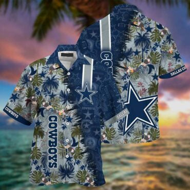 Dallas Cowboys Tropical Spirit Hawaiian Shirt Unisex T-shirt, Sweatshirt, Hoodie, Long Sleeve Tee - T-Shirt, Sweatshirt, Hoodie