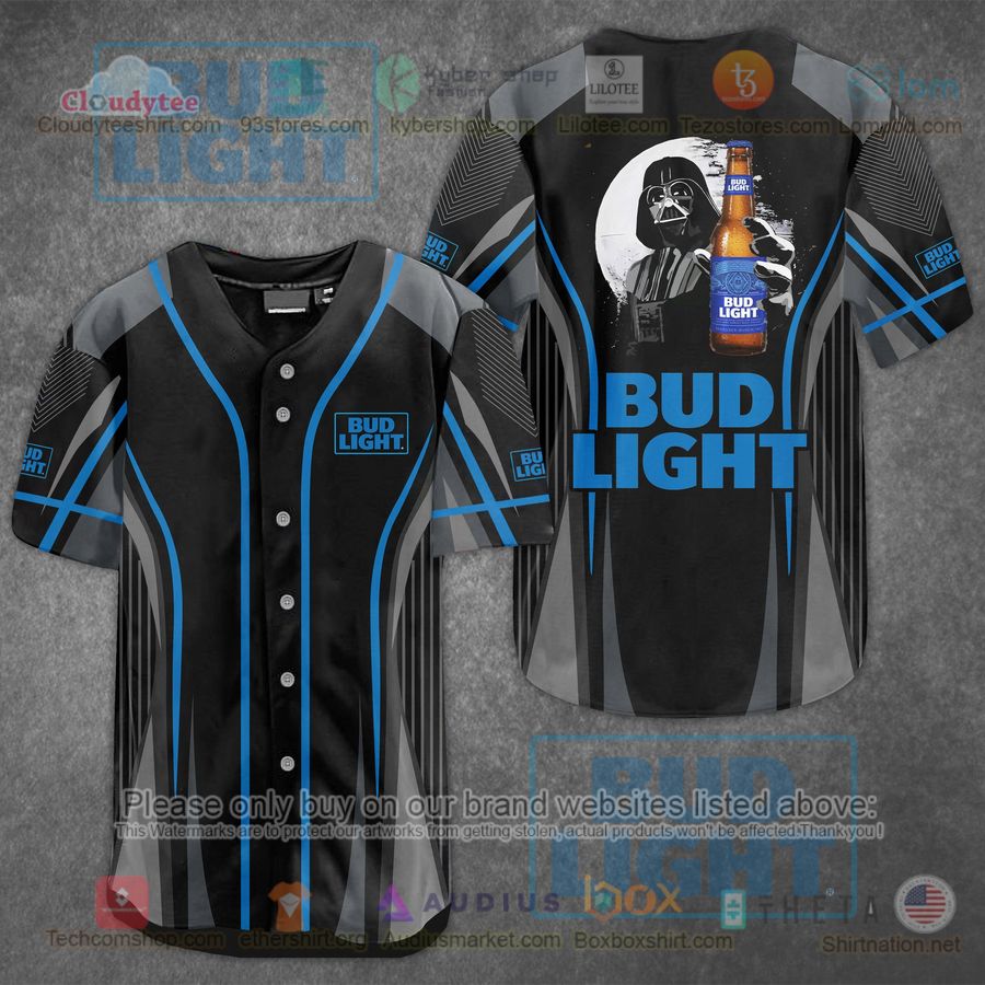 HOT Darth Vader Bud Light Baseball Jersey Shirt Unisex T-shirt, Sweatshirt, Hoodie, Long Sleeve Tee - T-Shirt, Sweatshirt, Hoodie