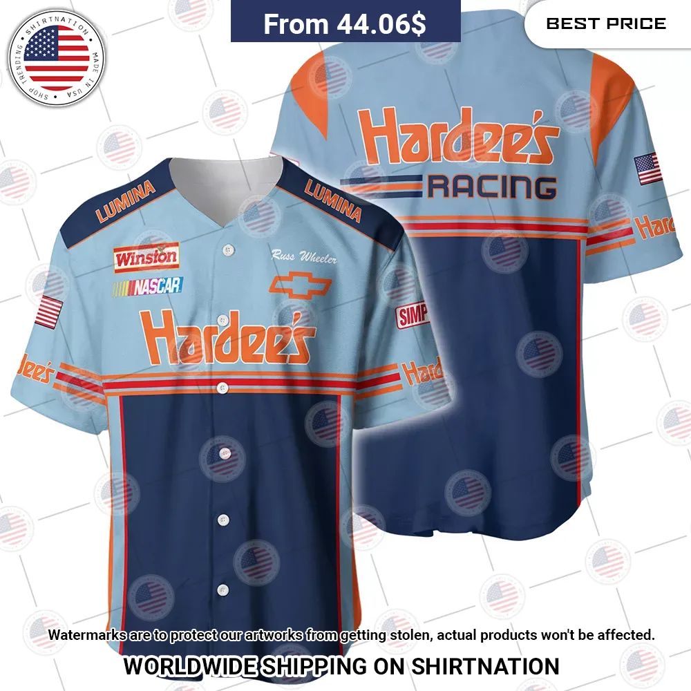 BEST Days of Thunder Hardees Nascar Film Racing Baseball Jerseys Unisex T-shirt, Sweatshirt, Hoodie, Long Sleeve Tee - T-Shirt, Sweatshirt, Hoodie