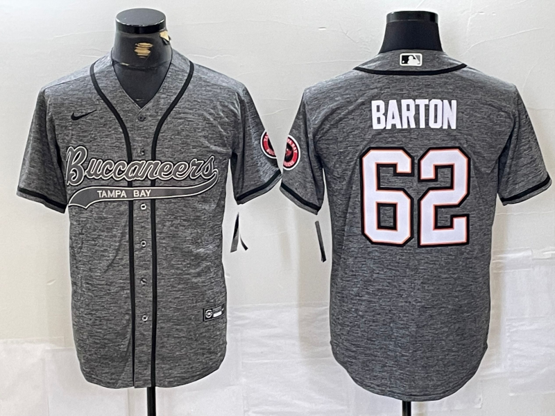 Men's Tampa Bay Buccaneers Graham Barton Gray Player Jersey football jersey product view 1