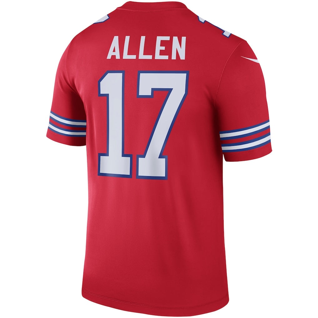 B.Bills #17 Josh Allen Red Legend Player Performance Top Jersey football jersey product view 1