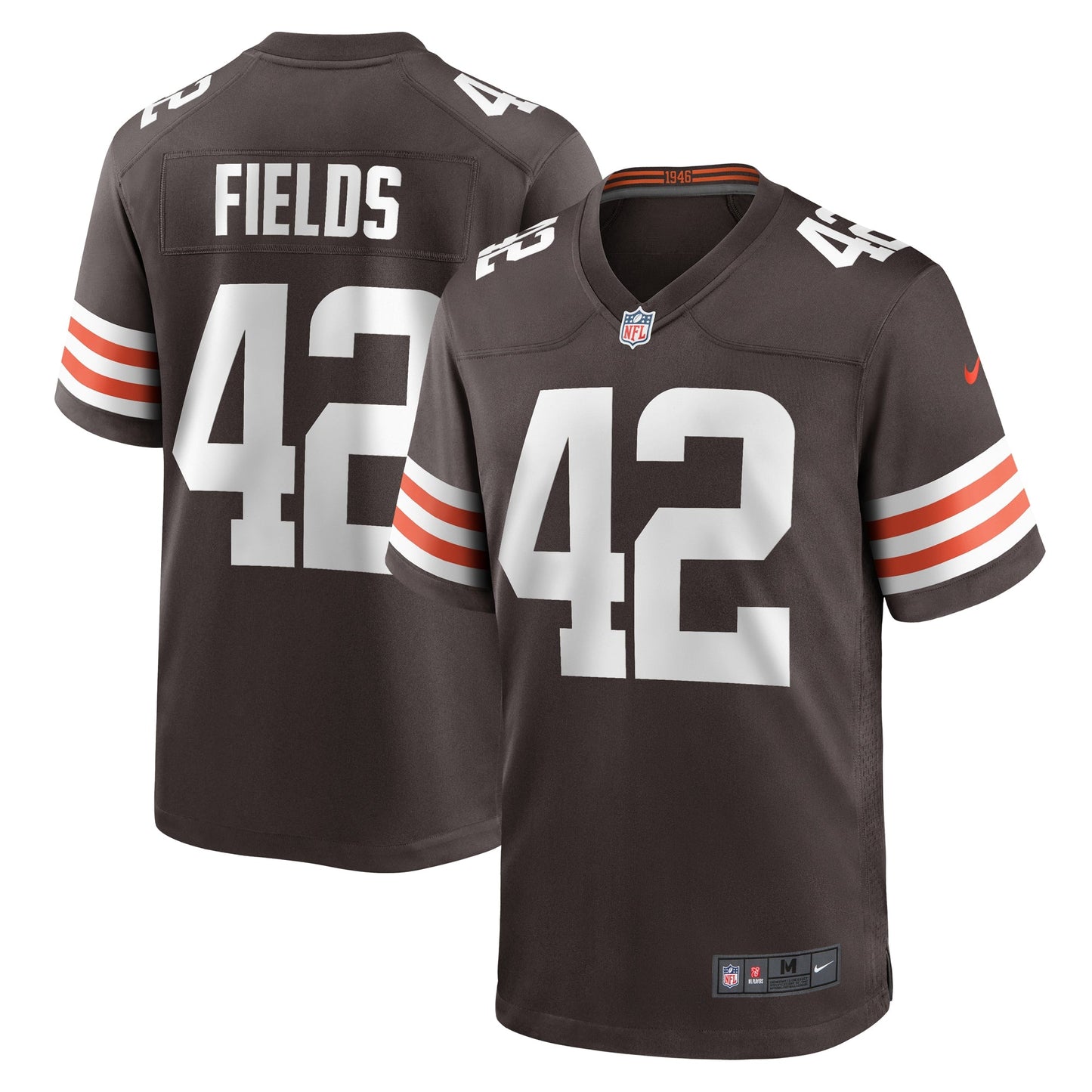 Tony Fields II Cleveland Browns Team Game Jersey - Brown football jersey product view 1
