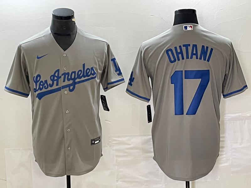 Men's Los Angeles Dodgers Shohei Ohtani #17 Gray Player Game Jersey1 baseball jersey product view 1