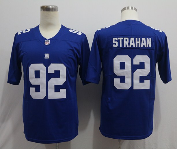 Men's New York Giants Michael Strahan Blue Game Retired Player Jersey football jersey product view 1