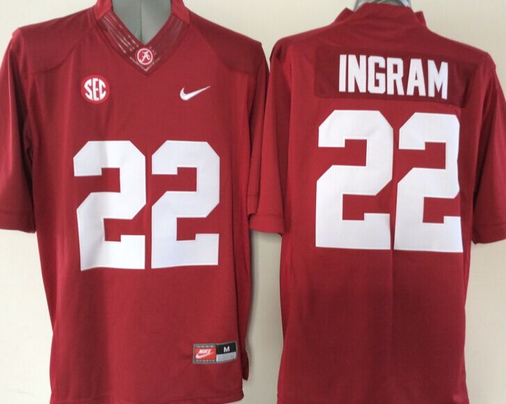 Men's Alabama Crimson Tide Mark Ingram Crimson Player Game Jersey sports jersey product view 1