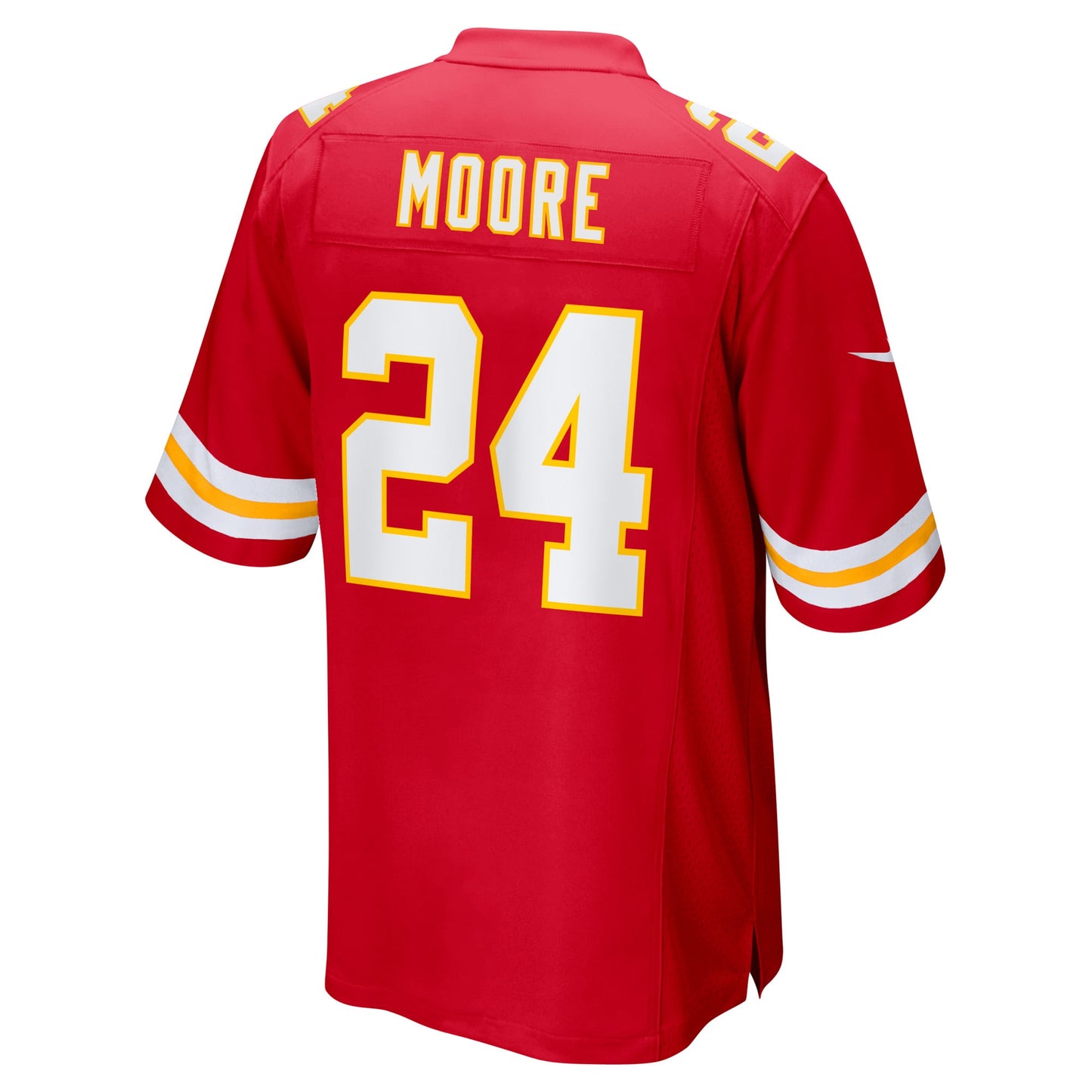 Skyy Moore Kansas City Chiefs Game Jersey - Red football jersey product view 3