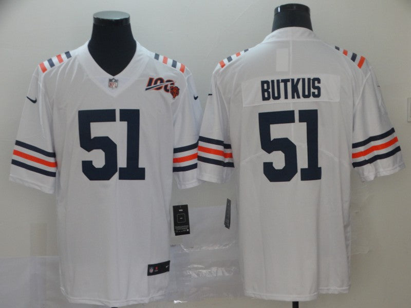 Men's Chicago Bears Dick Butkus #51 White Game Player Jersey1 football jersey product view 1