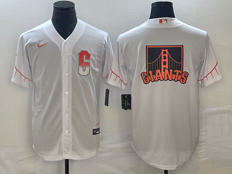 Men's San Francisco Giants White City Connect Replica Player Jersey1 baseball jersey product view 1