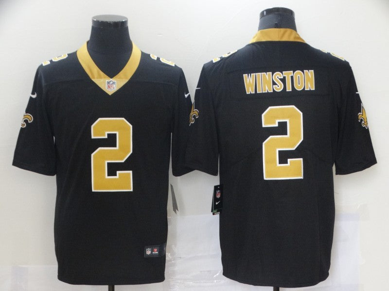 Men's New Orleans Saints Jameis Winston Black Game Jersey football jersey product view 1