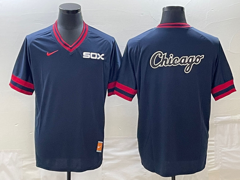 Men's Chicago White Sox Navy Cooperstown Collection Game Jersey1 baseball jersey product view 1