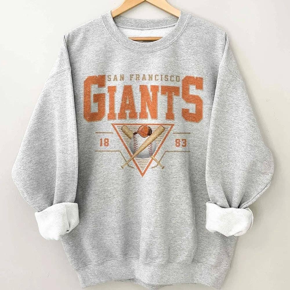 San Francisco Baseball Retro Crewneck Sweatshirt Unisex T-shirt, Sweatshirt, Hoodie, Long Sleeve Tee - T-Shirt, Sweatshirt, Hoodie