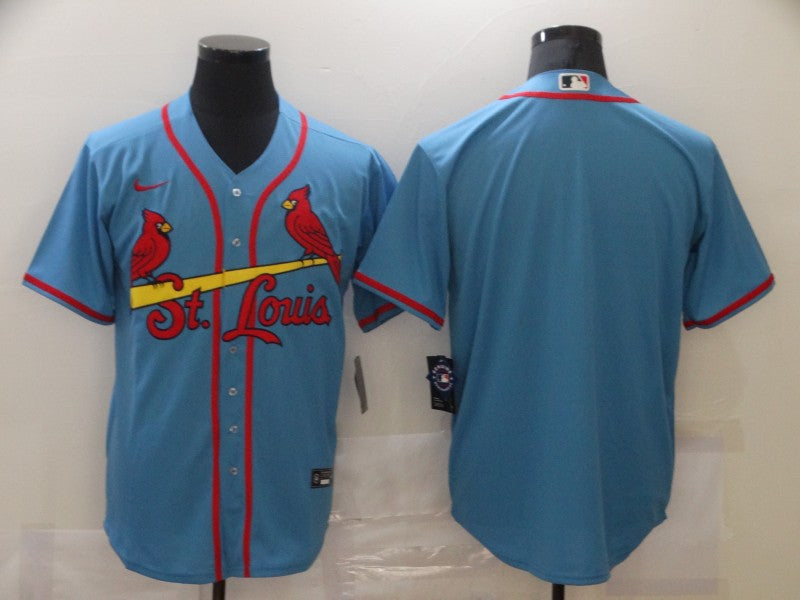 Men's St. Louis Cardinals Light Blue Alternate Replica Blank Jersey1 baseball jersey product view 1