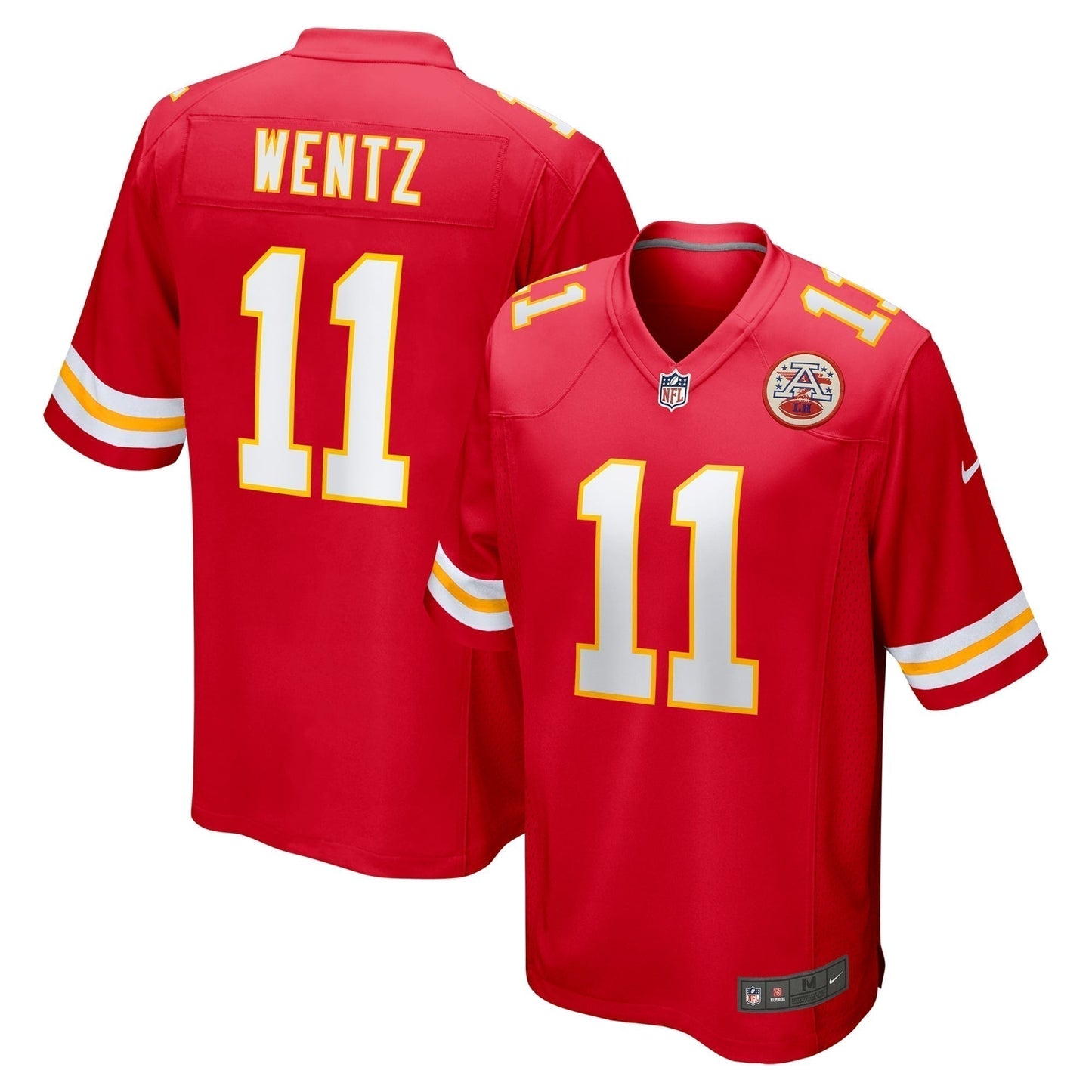 Carson Wentz Kansas City Chiefs Game Jersey - Red football jersey product view 1