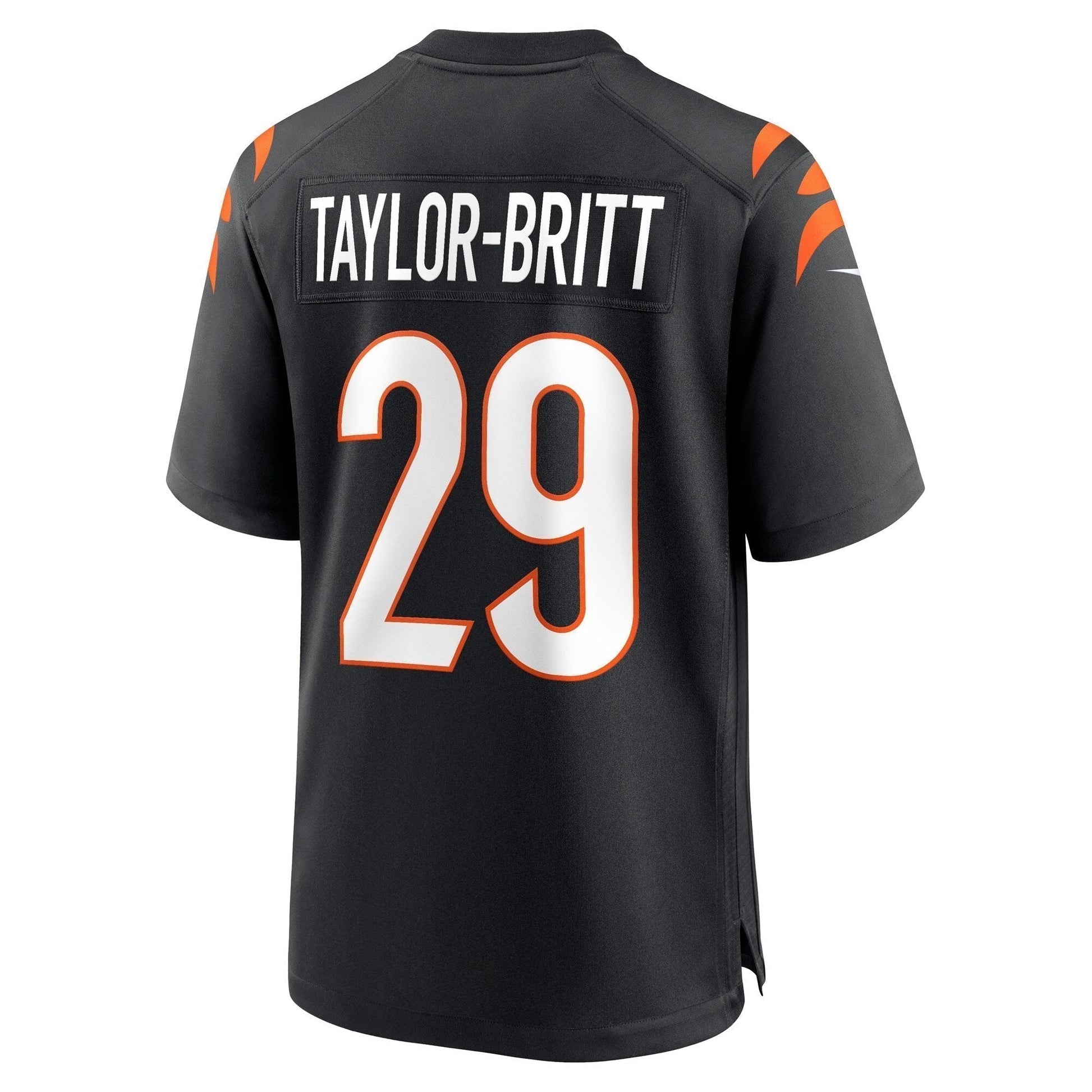 Cam Taylor-Britt Cincinnati Bengals Game Jersey - Black football jersey product view 3