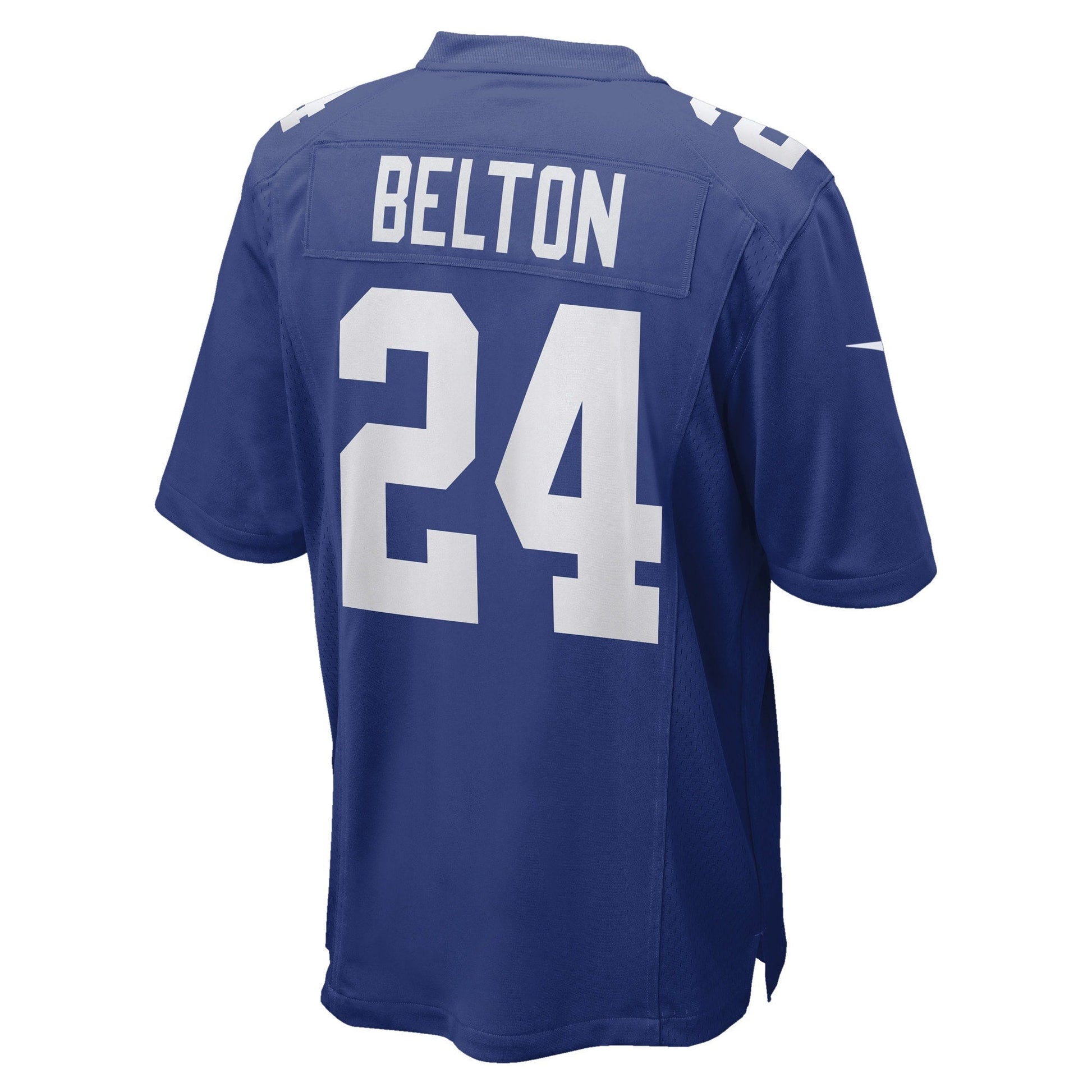 Dane Belton New York Giants Game Jersey - Royal football jersey product view 3