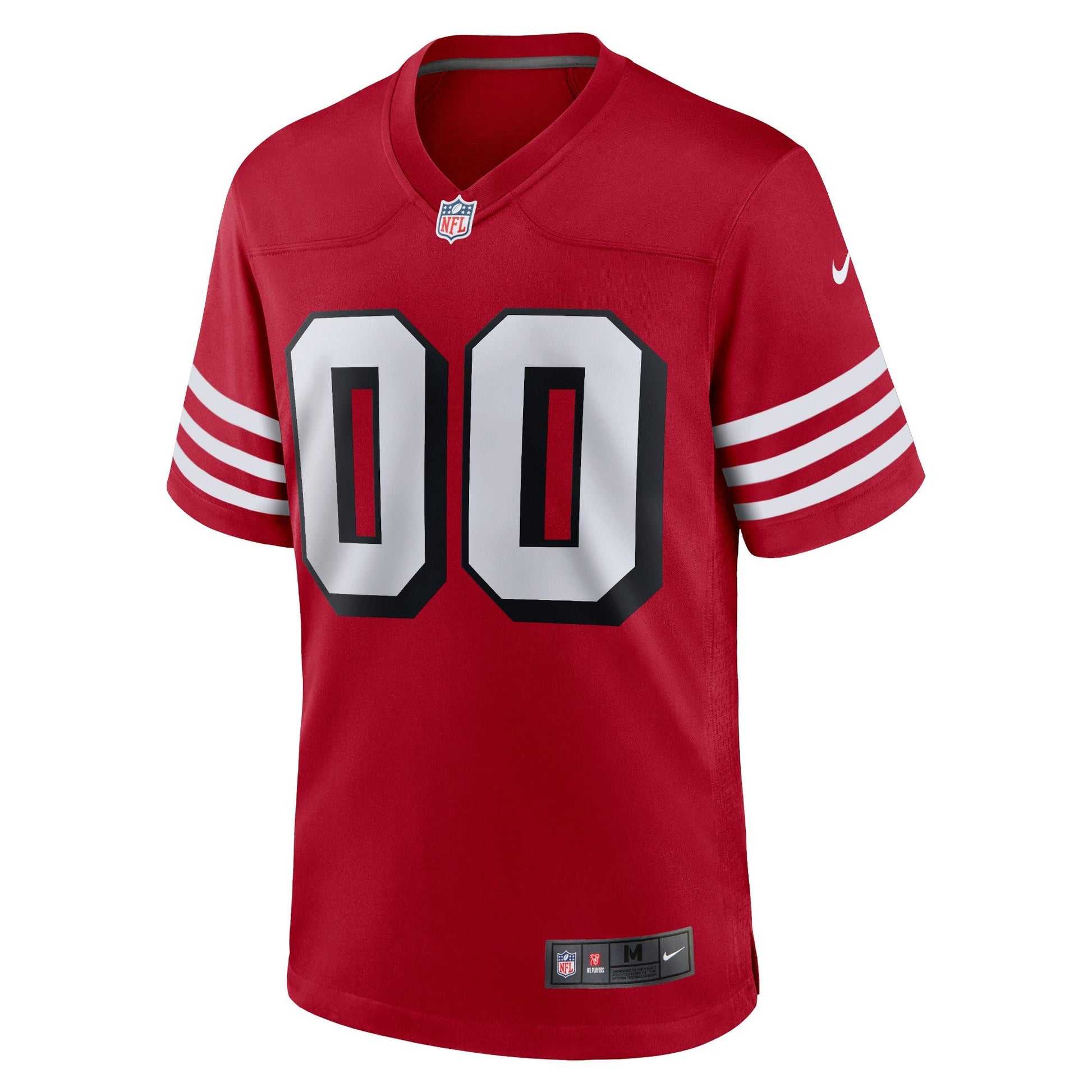 San Francisco 49ers Alternate Custom Game Jersey - Scarlet football jersey product view 2
