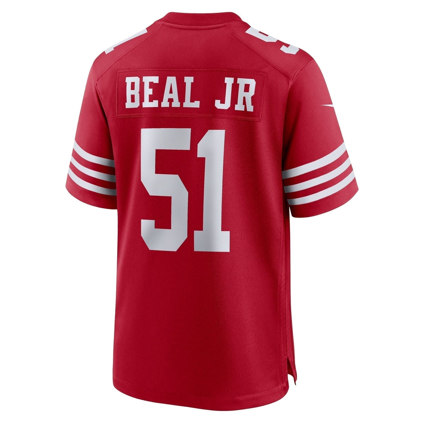 Robert Beal Jr San Francisco 49ers Game Jersey - Scarlet football jersey product view 3