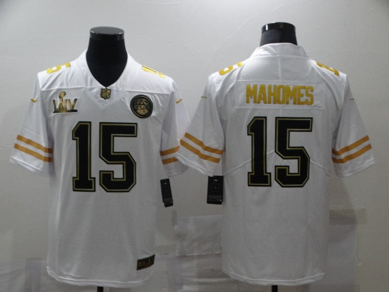 Men's Kansas City Chiefs #15 Patrick Mahomes White Game Player Jersey1 football jersey product view 1