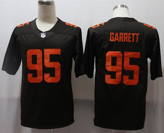 Men's Cleveland Browns Myles Garrett #95 Brown Alternate Legend Jersey1 football jersey product view 1